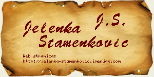 Jelenka Stamenković vizit kartica